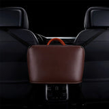 Leather Car Seat Storage Bag - 41x27cm Organizer for Cars