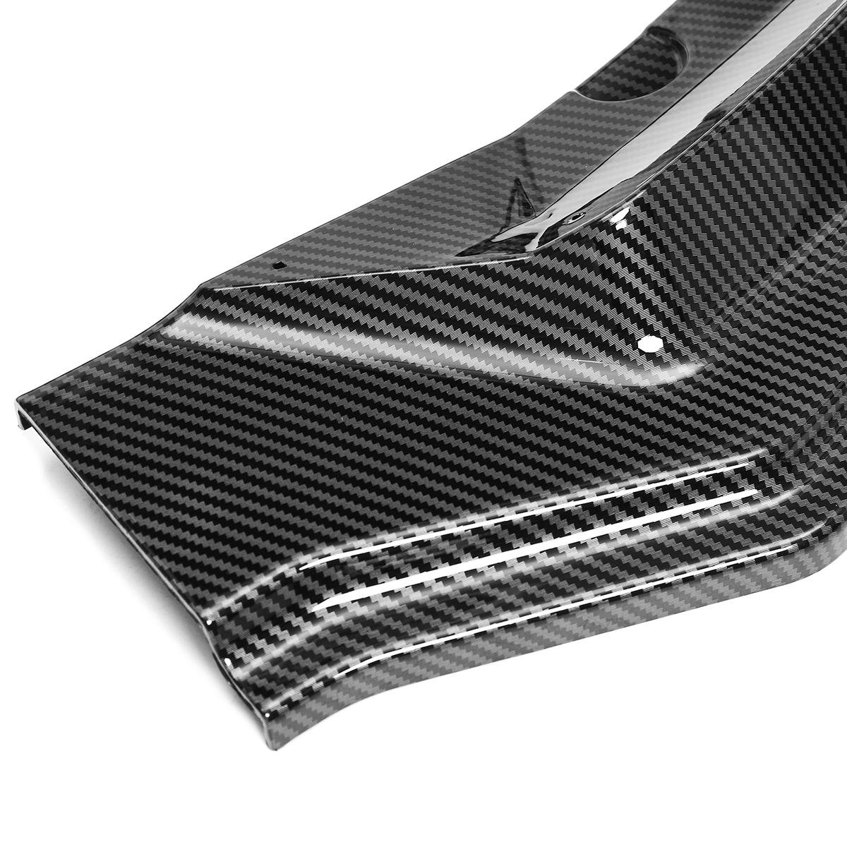 Carbon Black Front Bumper Lip Spoiler Body Protector Kit