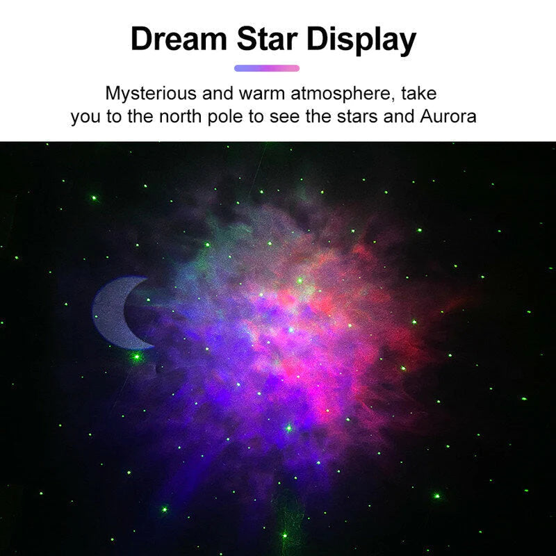 Bluetooth Sky Projector Music Speaker - LED Night Light, Galaxy Nebula, Ocean Star, Moon Lamp