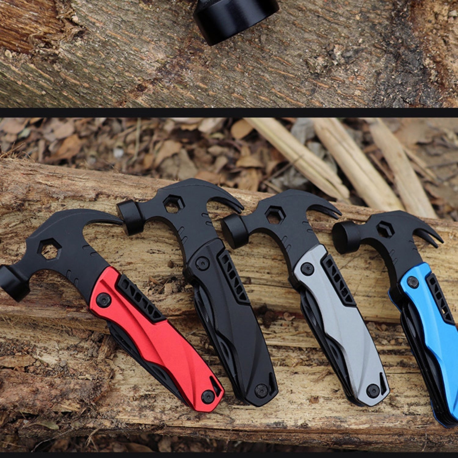 Multi-Function Outdoor Camping Tool: Adjustable Wrench, Lifesaving Hammer, Mini Pocket Multi-Tool