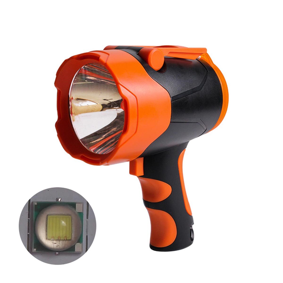 100 W, 3000 lm, ultrahelle Taschenlampe, 4000 mAh, wasserdichter Handsuchscheinwerfer, 1000 m lange LED-Taschenlampe für den Außenbereich