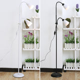 Modern Double Head Floor Lamp with Adjustable Lampshade for Reading, Home Use, AC220V