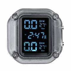 Waterproof Wireless Motorcycle Tire Pressure Monitoring System with Real-Time LCD Display
