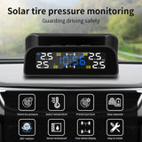 Solar Car 360 Degree Rotation Tire Pressure Monitoring System with LCD Display, Digital Clock, and Tyre Temperature Alarm