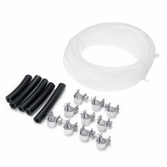 3mm 5M Fuel Pipe Line Hose Clip Kit Rubber+Metal for Heater Fuel Tank