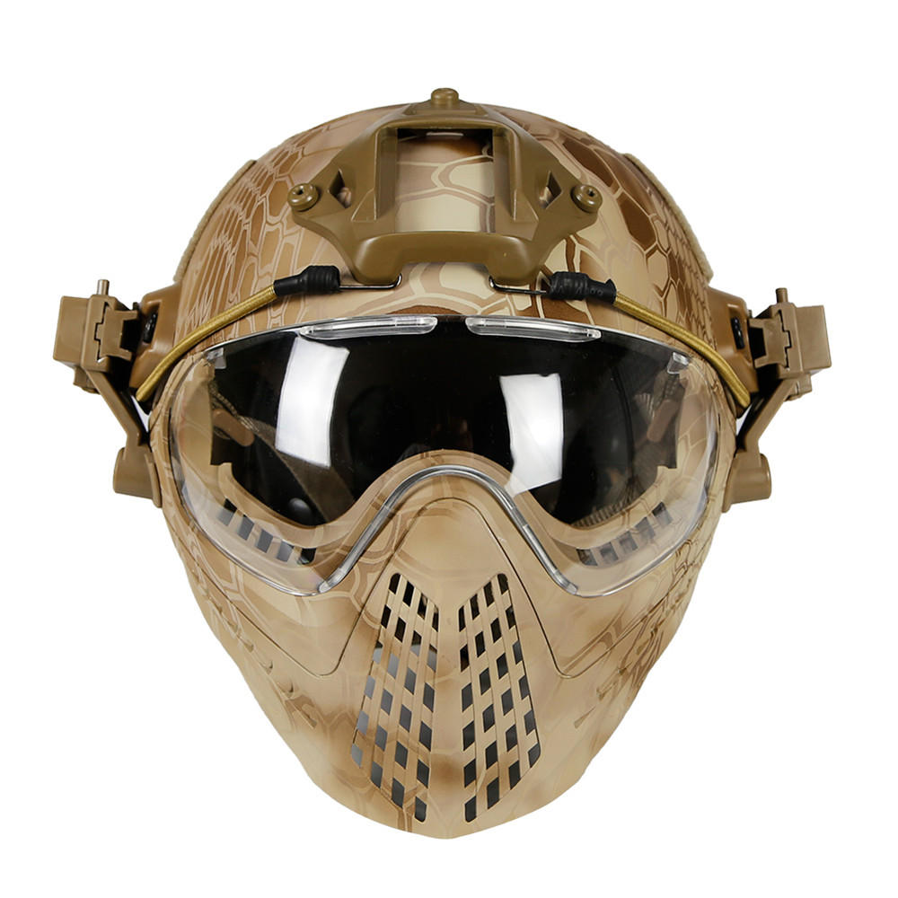 Army Tactical Helmet with Mask for Motorcycle, Hunting, and Outdoor Riding