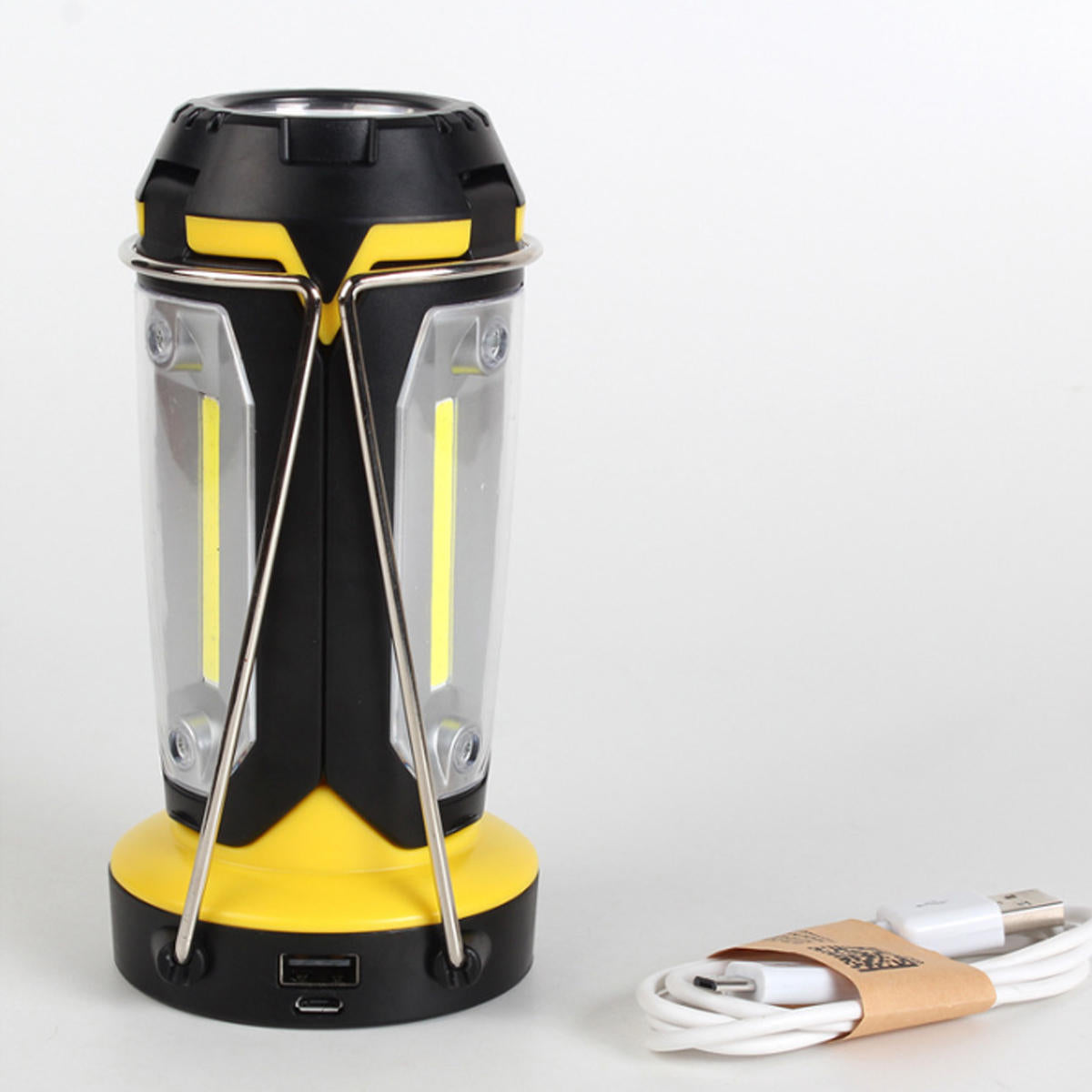 270LM COB Rechargeable LED Lantern Flashlight, 2000mAh, Waterproof, Portable, Multifunctional Work & Night Fishing Light