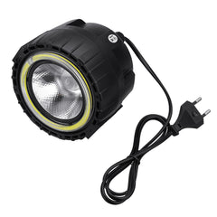 15W RGB White COB LED Stage Light, AC90-240V, Remote Control, Sound-Activated Par Lamp for Christmas