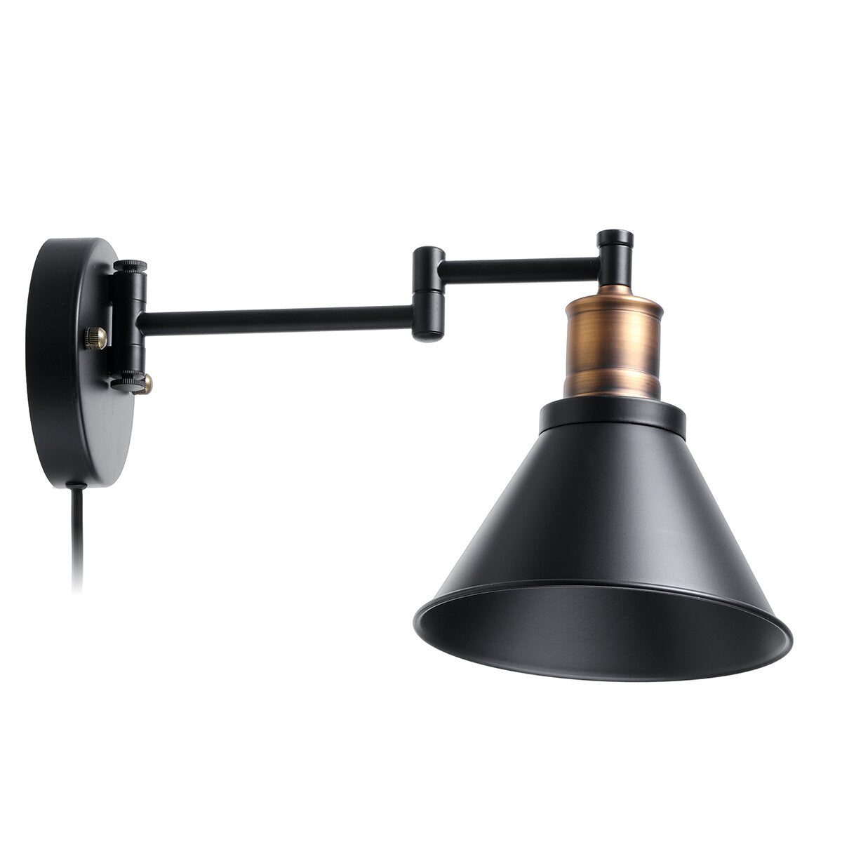 220V Adjustable LED Wall Light Fixture with Lampshade for Dining Room - Bulb Not Included