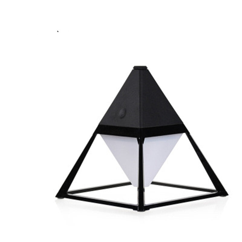 Pyramid Shape LED Night Light with USB Charging, 2200mAh Battery, Diffuser Wall Lamp