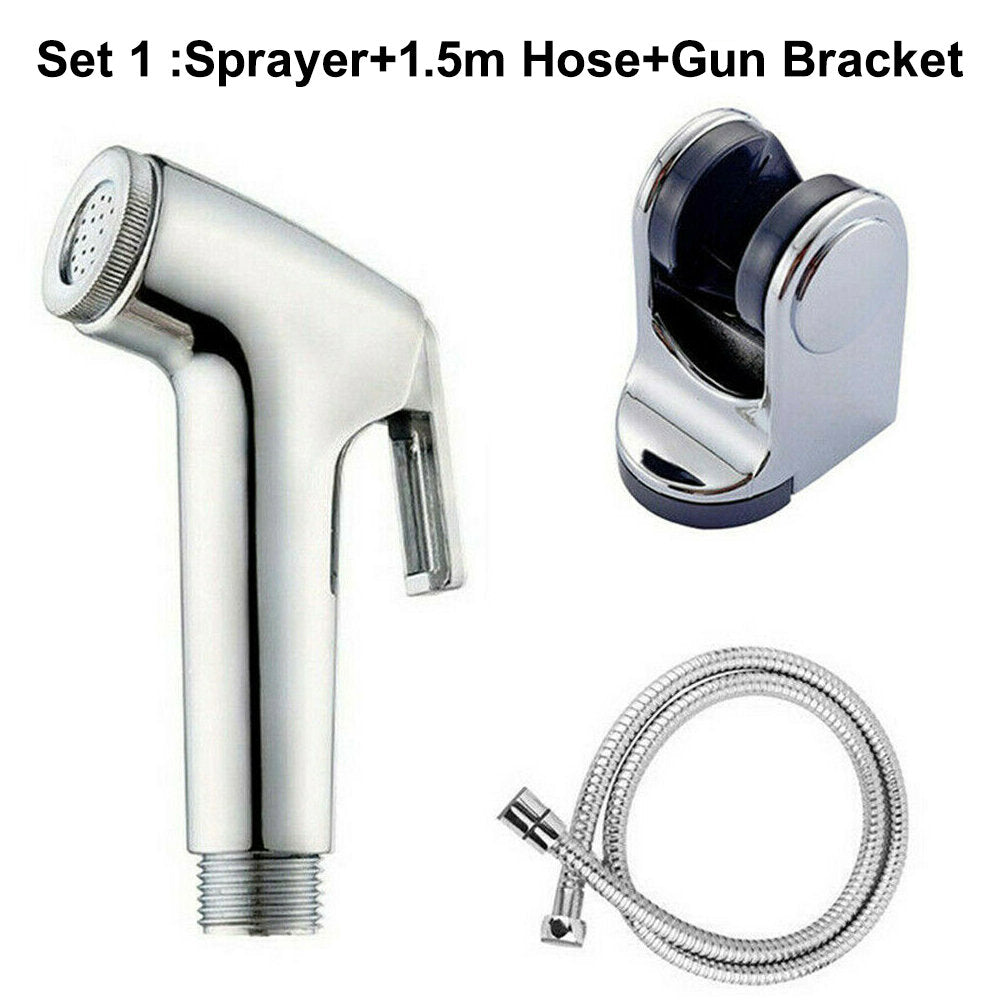 3PCS Handheld Toilet Bidet Douche Sprayer Set with Shower Hose and Bracket for Bathroom