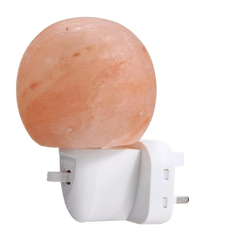 Mini Hand Carved Natural Crystal Himalayan Salt Night Light Wall Lamp - Cute Gift Idea