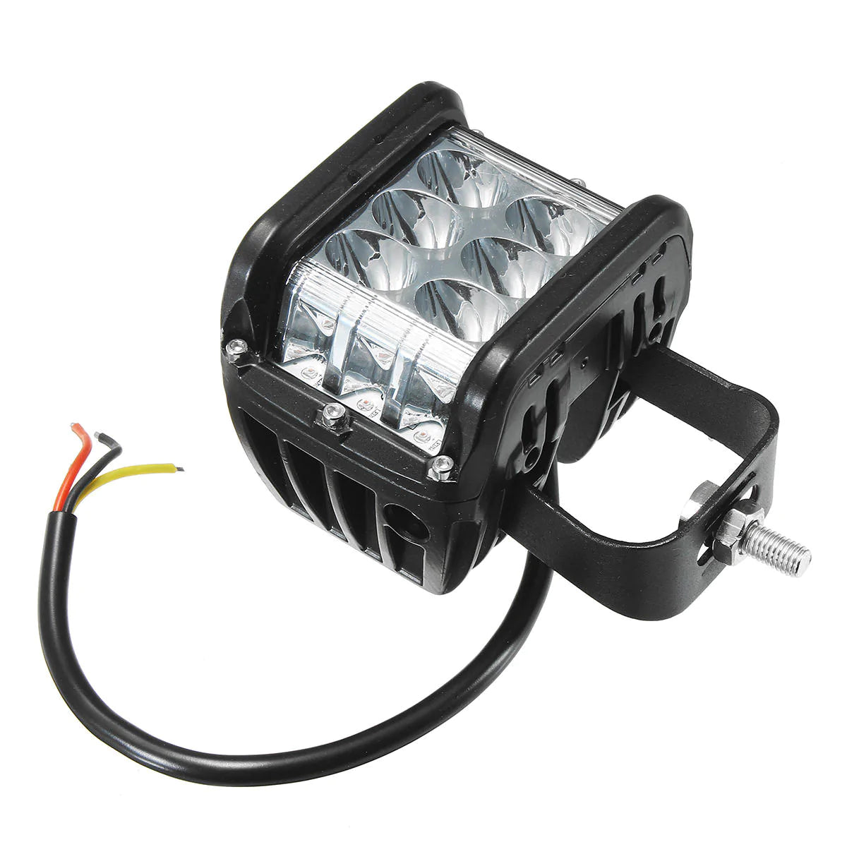 12V LED Work Fog Light Side Shooter Combo, Dual Color for 10V-48V Offroad SUV Truck