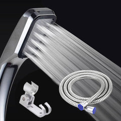 High Pressure Shower Head - Water Saving, Filtered Rainfall Spray, Chrome Plated, 300 Holes, ABS Booster