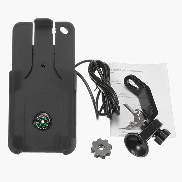 Universal Waterproof Phone GPS USB Holder for 4.7-5.5 inch iPhone 6/6s/7, 12-85V Compatibility