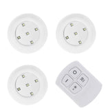 6pcs inlife led wireless cabinet lamp with remote control white