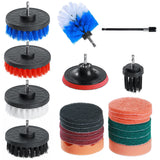 23-Piece Car Cleaning Drill Brush Set - Scrubber Combo for Indoor/Outdoor Automobile Cleaning