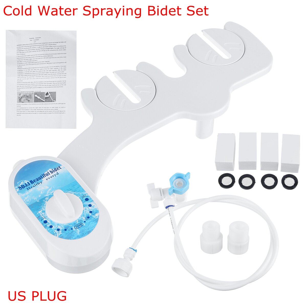 7/8 Bidet Fresh Water Spray Non-Electric Toilet Seat Attachment