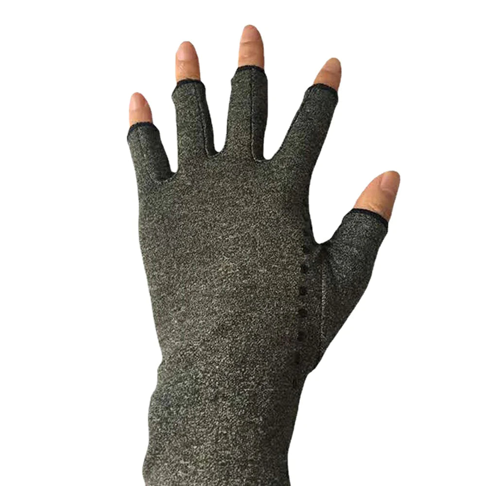 Knitting Fingerless Magnetic Arthritis Gloves - Outdoor Sport Fitness Silicone Gloves