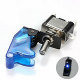 12V 20A Toggle Rocker Switch with LED Indicator and Cover - On/Off Control