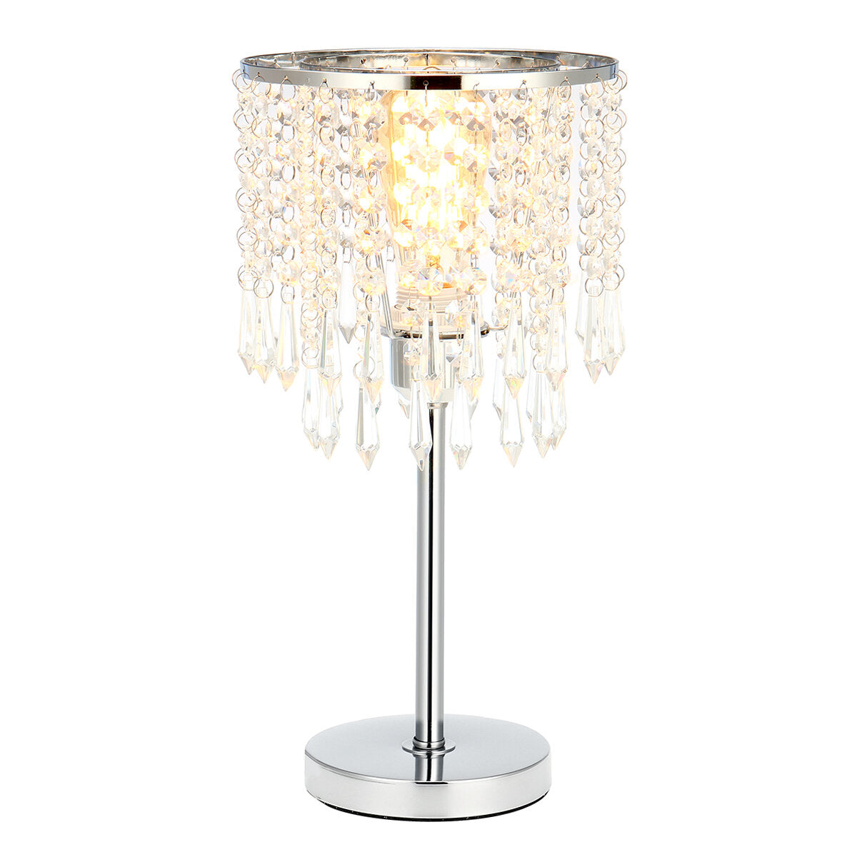 Modern Crystal Table Pendant Lamps - Dimmable Desk Lamp for Bedroom, Living Room, Wedding Decoration