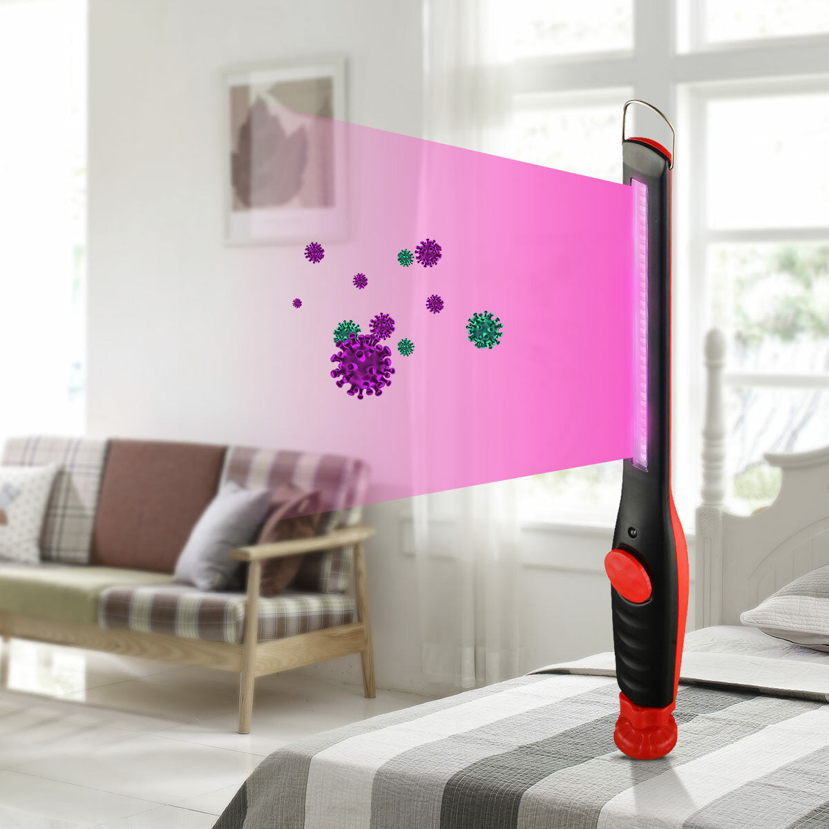 Portable LED UV Disinfection Lamp - Sterilizer & Mosquito Killer for Travel, Home, Office, Car, Hotel