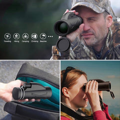 HD80X100 Outdoor Monocular Telescope with Low-Light Night Vision and All-Optical Imaging