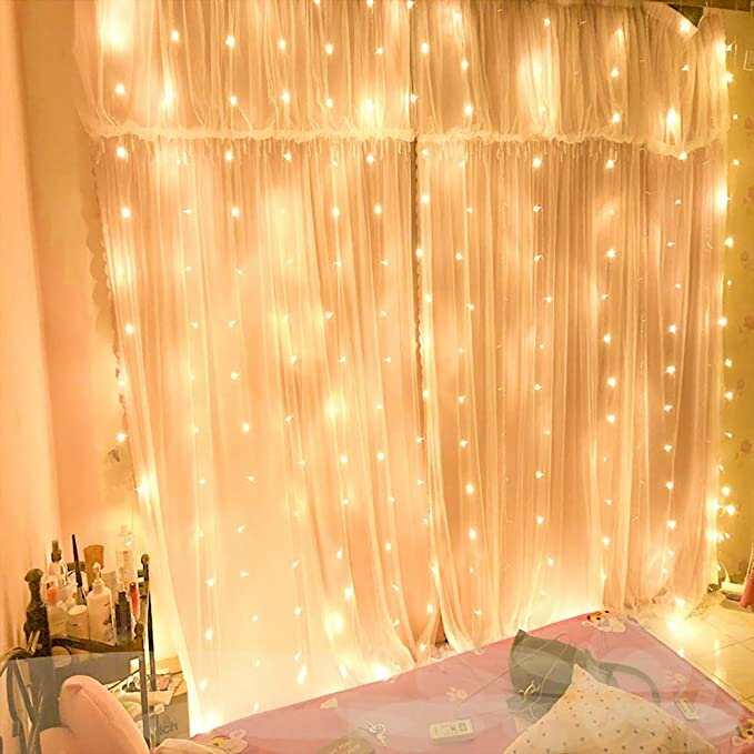 3M Sound-Activated USB Curtain Lights for Christmas, Bedroom, and Wedding Decorations