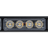 12V 20" 38 LED Amber Emergency Strobe Light Bar for Car, Truck, Boat - Double-Sided Roof Lamp