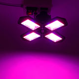 132 LED Grow Light 2835 Full Spectrum, 4 Blades, Hydroponic Plant Veg Flower Lamp, AC85-265V