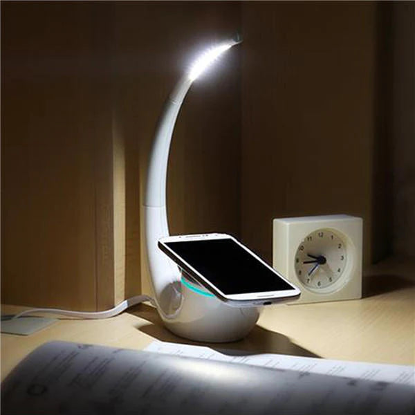 QI Intelligent Energy-Saving Wireless Charger Table Lamp for Apple, Samsung S6, and iWatch