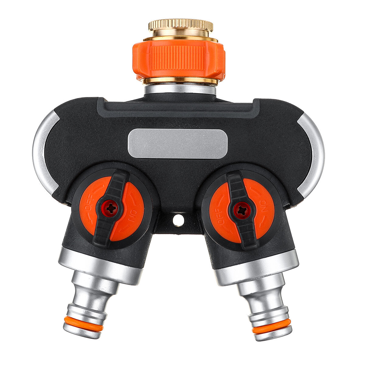 2-Way Garden Hose Splitter with Quick Connector and Switch, Includes 4 Gaskets for Irrigation