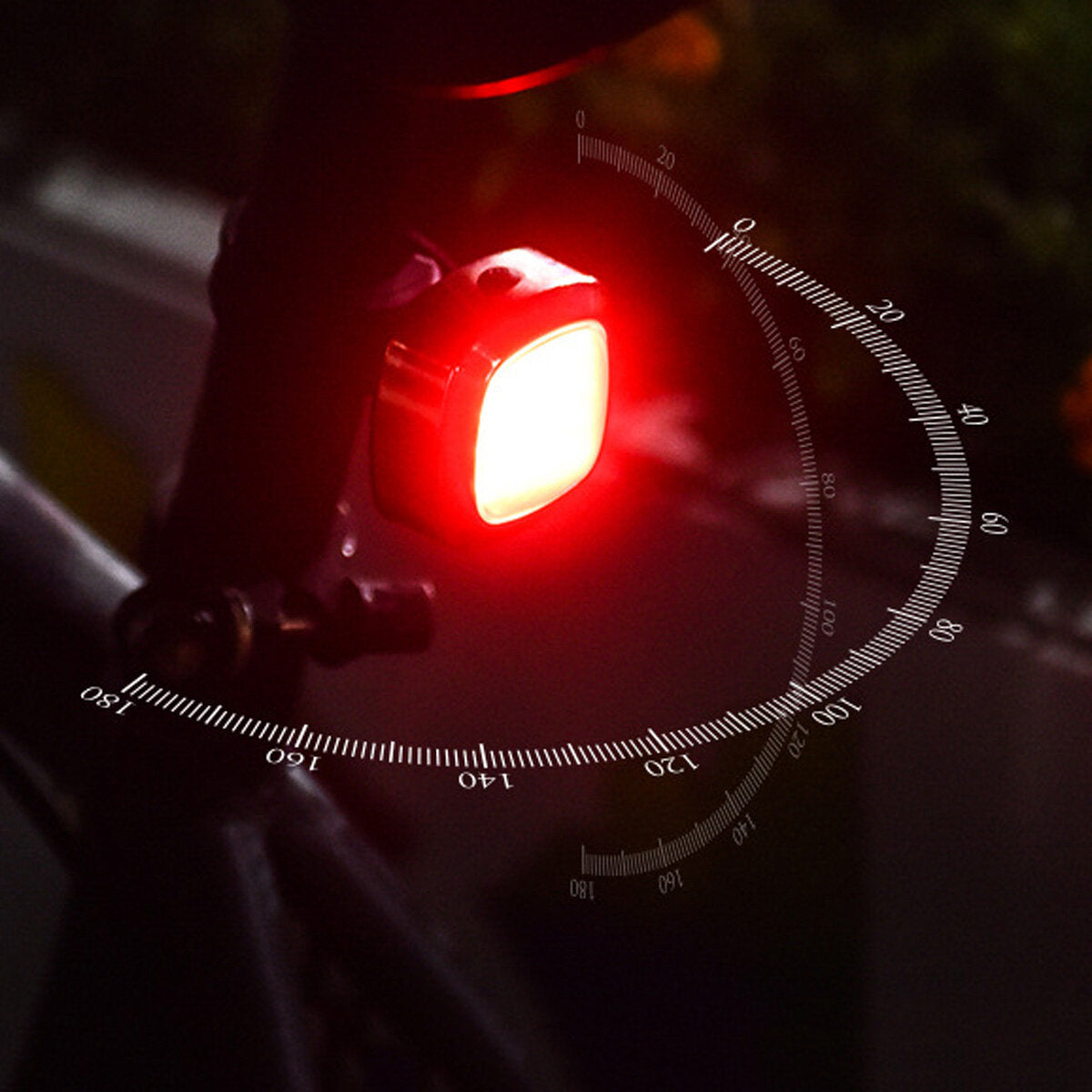 USB Rechargeable Smart Bike Taillight - 5 Modes, Adjustable Sensing, Waterproof Warning Lamp for Cycling