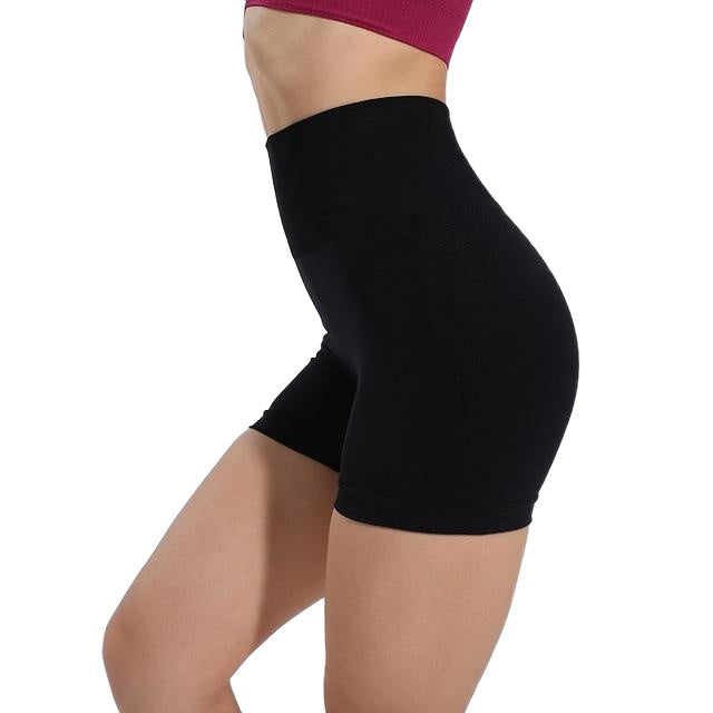 Women's Summer Yoga Shorts - Seamless, Side Mesh, Tight, Elastic, Solid Color Gym Leggings