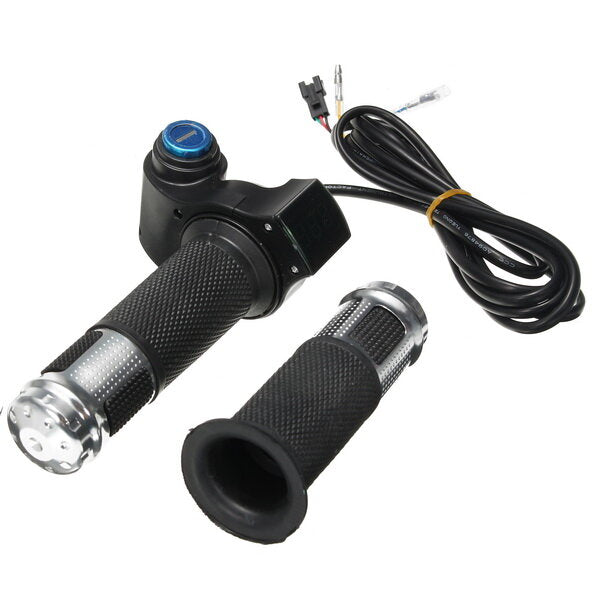 12V-84V Electric Scooter Throttle Grip Handlebar with LED Digital Meter for 24V, 36V, 48V