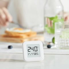 Bluetooth Thermometer Hygrometer with Ink Screen - Smart Temperature & Humidity Monitor Reminder