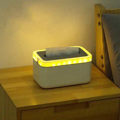 Waterproof Bathroom Tissue Holder with Night Lights - Napkin Dispenser and Tissue Box