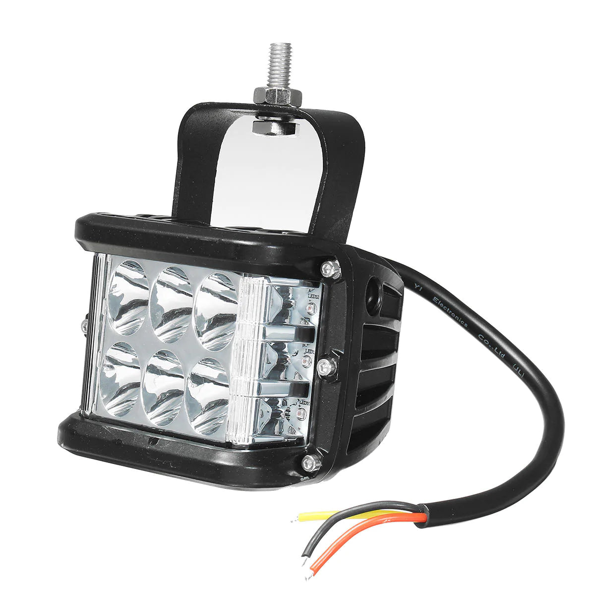 12V LED Work Fog Light Side Shooter Combo, Dual Color for 10V-48V Offroad SUV Truck