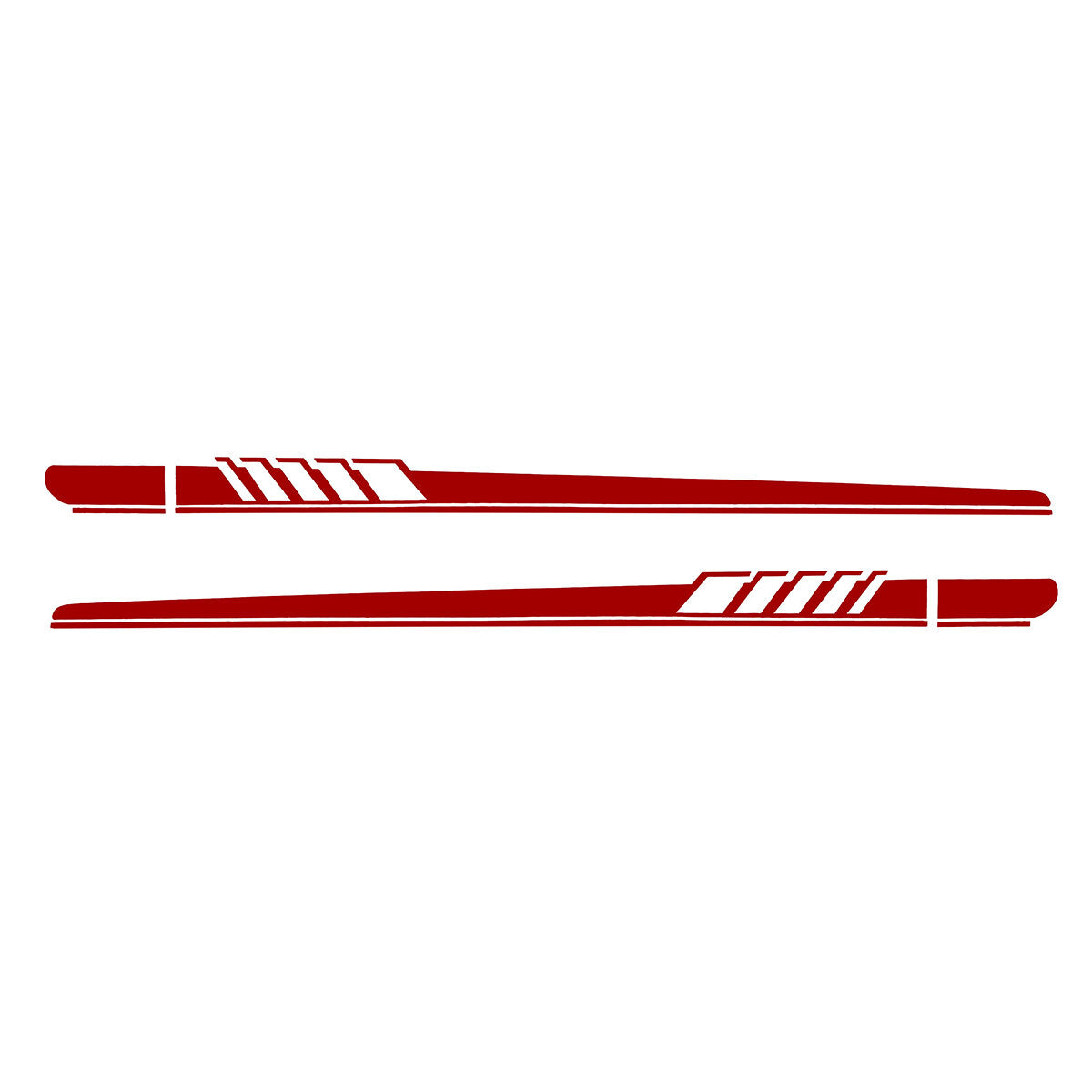 2PCS Car Side Stickers Body Decals Long Stripes for Mercedes Benz C-Class Racing