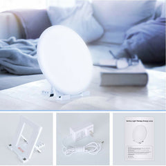 UV-Free 10000 Lux LED Light Therapy Lamp - Touch Control, 3 Brightness Levels, Memory Function, Compact Size