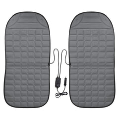 12V Electric Heated Car Seat Cushion - Double Seat Warmer, Winter Cotton Cover, Household Heating Mat