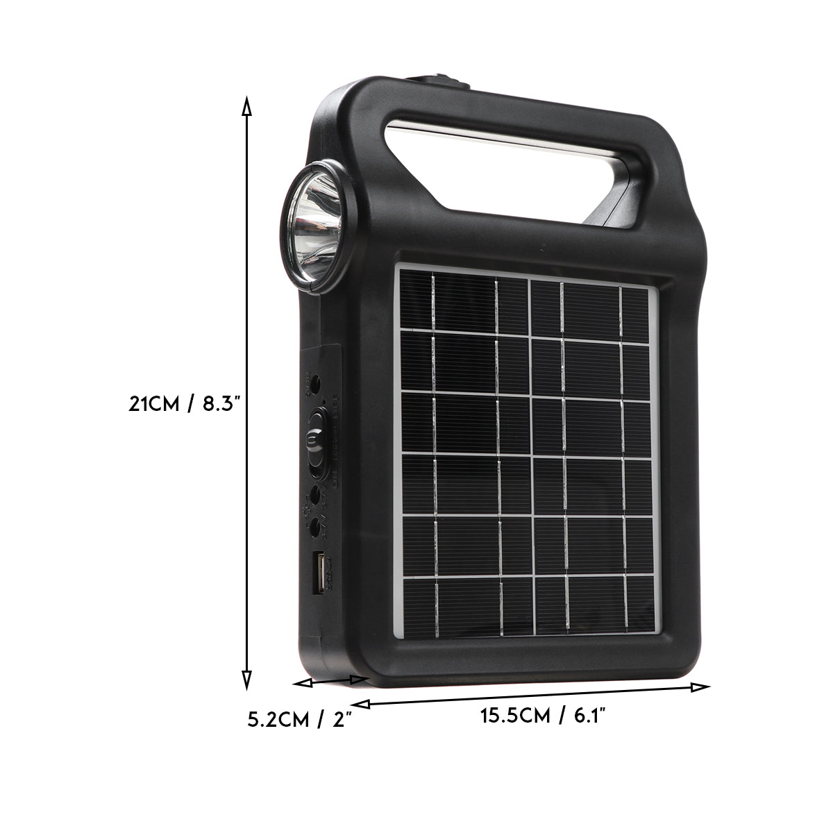 2-in-1 2W 6V Solar Panel Camping Light & Power Bank - High Capacity for Outdoor Hiking & Hunting