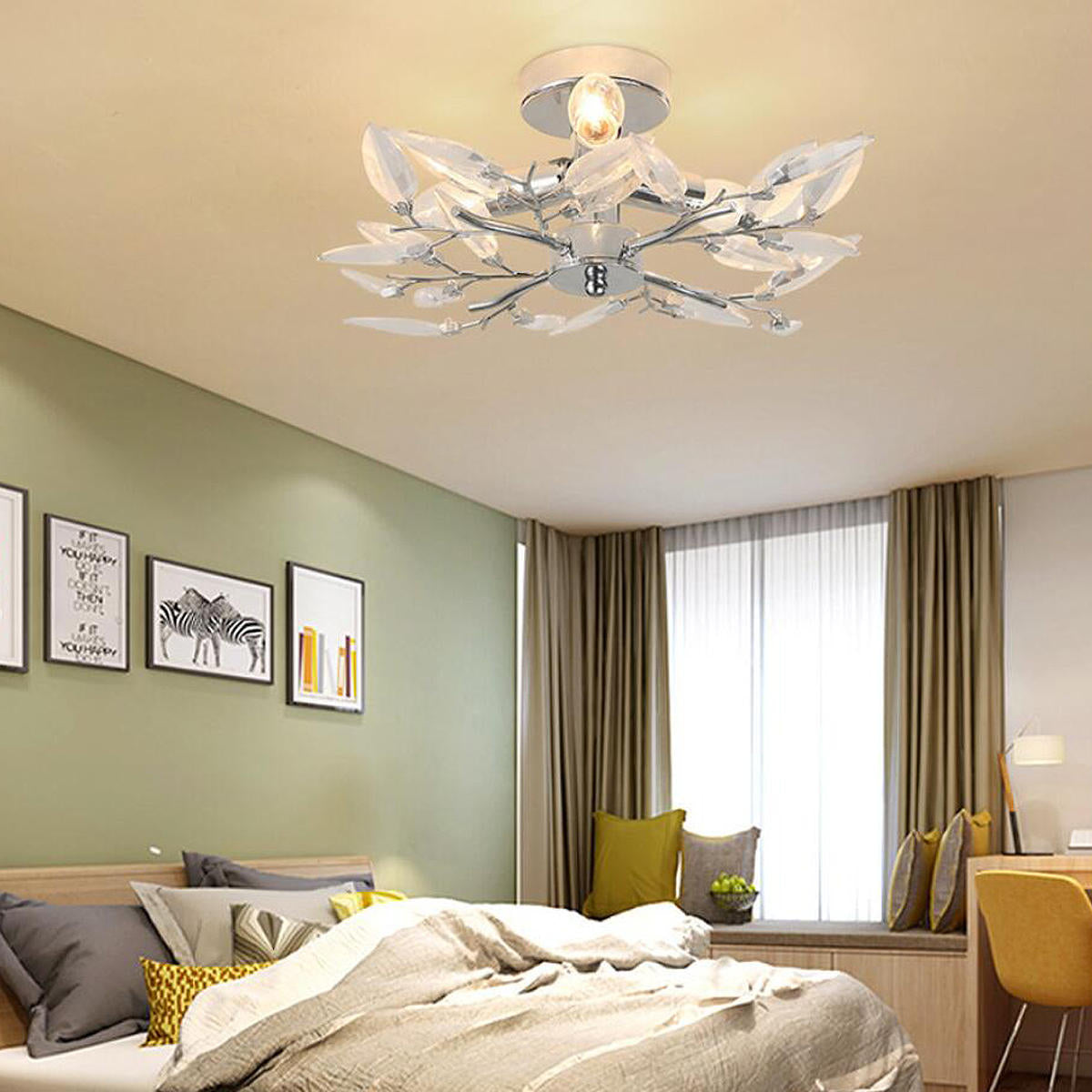 LED-Deckenleuchte mit Acrylblattarmen für Wohnzimmer, Schlafzimmer – moderne Lampenfassung