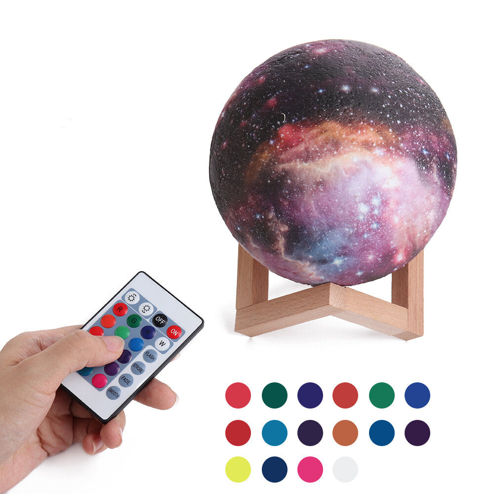 3D Printing Moon Lamp - LED Night Light with Remote/Touch Control, USB Rechargeable, Perfect Valentine Gift