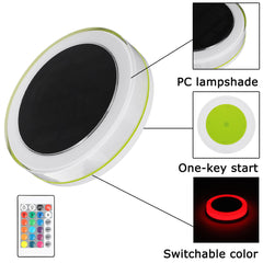 12 LED RGB Suction Cup Swimming Pool Light - Underwater Night Light for Ponds