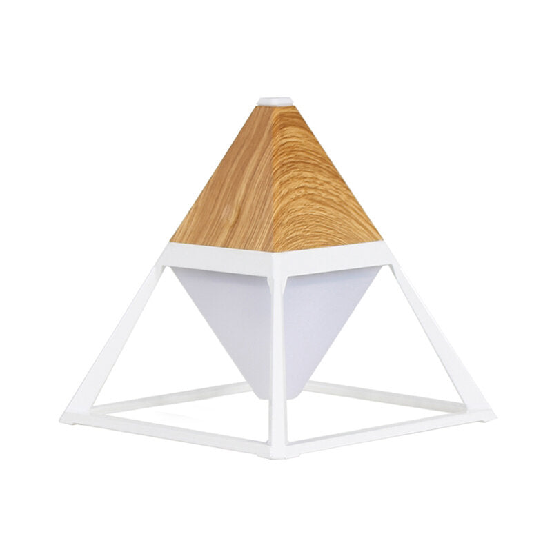 Pyramid Shape LED Night Light with USB Charging, 2200mAh Battery, Diffuser Wall Lamp