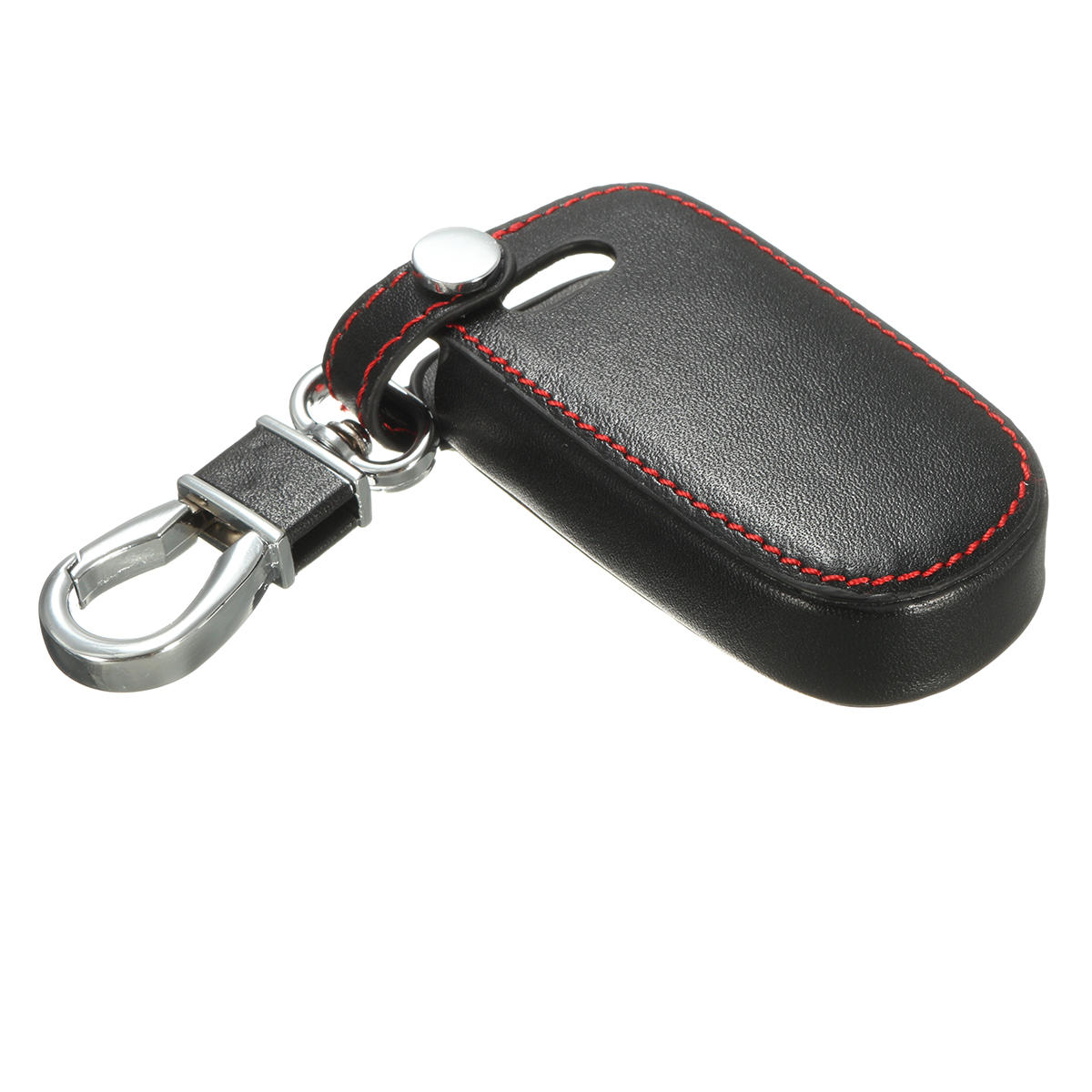 PU Leather 4-Button Car Key Case Cover for Jeep Grand, Chrysler 300, Dodge