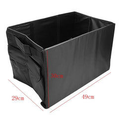 Collapsible Oxford Cloth Car Trunk Storage Box, 49x29x30cm - Durable and Spacious Compartment Organizer