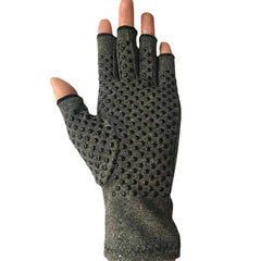 Knitting Fingerless Magnetic Arthritis Gloves - Outdoor Sport Fitness Silicone Gloves