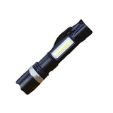 1000 Lumens LED Flashlight with 3 Modes, Front & Side Lights, Red, Blue & White Options